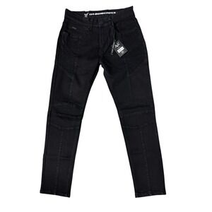 V1969 Italia Slim Straight Black Stretch Jeans W28 L30 New‎ With Tags Designer